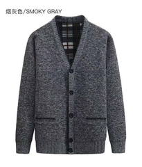 Áo len cardigan nam cổ chữ V dày dặn sang trọng