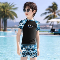 Bộ đồ bơi bé trai HURUN in họa tiết nhanh khô