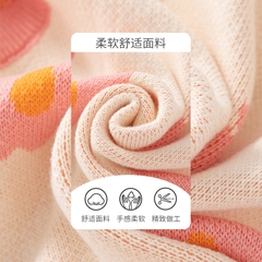 Áo len gile vải cotton dệt kim phối nơ kiểu dáng công chúa dễ thương dành cho bé gái