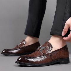 Giày lười nam chất da bò cao cấp phong cách Châu Âu sang trọng