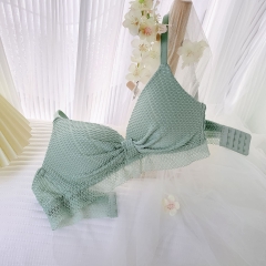 Bộ đồ lót nữ cup hình tam giác nâng ngực chống chảy xệ, phong cách tươi mới ngọt ngào