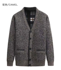 Áo len cardigan nam cổ chữ V dày dặn sang trọng