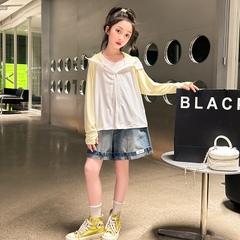 Áo khoác chống nắng kiểu dáng mỏng thoáng khí dành cho bé gái
