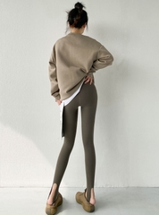 Quần legging vải da cá lưng cao ôm dáng dành cho nữ tập yoga