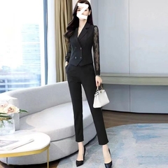 Bộ đồ vest hai mảnh ôm dáng thời trang cao cấp dành cho nữ