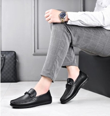 Giày lười nam chất da bò mềm kiểu dáng Châu Âu hiện đại