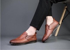 Giày lười da kiểu dáng đơn giản thể thao dành cho nam