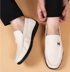 Giày da bò kiểu dáng slip-on công sở dành cho nam