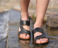 Dép sandal da bò mềm mại dành cho nam