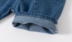 Quần short denim thoáng mát phối túi đơn giản cho bé trai