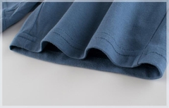 Bộ đồ cotton hai mảnh ngắn tay in chữ phong cách Hàn Quốc cho bé trai