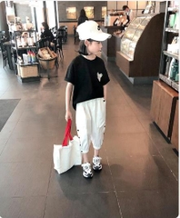 Quần lửng ống rộng thiết kế kiểu dáng thời trang dành cho bé gái