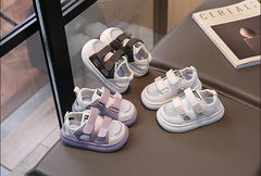 Giày sandal kiểu dáng thể thao thoáng khí phong cách Hàn Quốc dành cho bé trai và bé gái