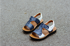 Giày sandal da bò đế mềm kiểu dáng đơn giản dành cho bé trai