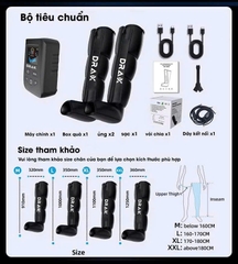 Máy Massage Nén Khí DRAX A1 Phục Hồi Cơ Chân Chuyên Sâu