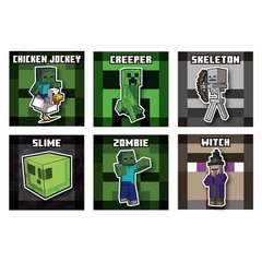 THẺ BÀI Minecraft Metallic Stickers - Wafer Cards Collection (Bandai) PACK CARD CHÍNH HÃNG