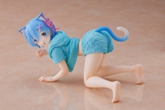 MÔ HÌNH Rem - Re:Zero - Desktop Cute - Cat room wear ver. (Taito) FIGURE CHÍNH HÃNG