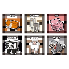 THẺ BÀI Minecraft Metallic Stickers - Wafer Cards Collection (Bandai) PACK CARD CHÍNH HÃNG