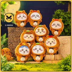 Bông Chiikawa - Zettai Tanuki Damon Kuji (C prize) - Plush Mascot (Gray Parka Service) Plushie CHÍNH HÃNG