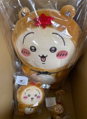 Bông Usagi - Chiikawa Tanuki Damon Kuji - Dodeka Nuigurumi Plushie (Gray Parka Service) Plushie CHÍNH HÃNG