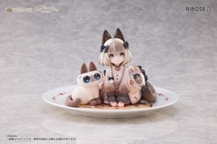 [PRE ORDER] MÔ HÌNH Azuki-san - DLC Series Tea Time Cats x Siamese Cat Friendship Collaboration Exclusive Set - Complete Figure(RIBOSE) FIGURE CHÍNH HÃNG