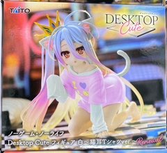 MÔ HÌNH Shiro - No Game No Life - Desktop Cute - Nekomimi T-Shirt ver., Renewal (Taito) FIGURE CHÍNH HÃNG