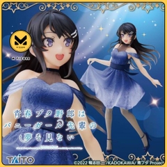 MÔ HÌNH Sakurajima Mai - Hội Chứng Tuổi Thanh Xuân - Coreful Figure - Clear Dress Ver., Renewal (Taito) FIGURE CHÍNH HÃNG