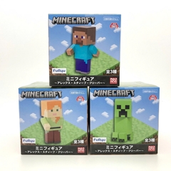MÔ HÌNH Minecraft - Steve - Alex - Creeper - Minecraft Minifigure 4 (FuRyu) FIGURE CHÍNH  HÃNG