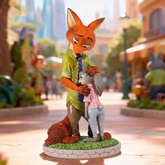 MÔ HÌNH Nick & Judy - Zootopia - Disney Showcase – Comfort & Trust (Enesco) FIGURE CHÍNH HÃNG