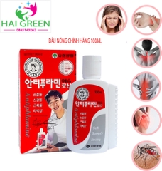 Dầu Nóng Xoa Bóp Hàn Quốc Massage Đau Cơ Xương Khớp Antiphlamine 100ml