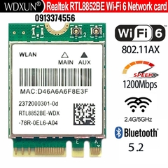 Card Intel WiFi 6 RTL8852BE M.2 NGFF 2.4G/5G 1800Mbps Bluetooth 5.0