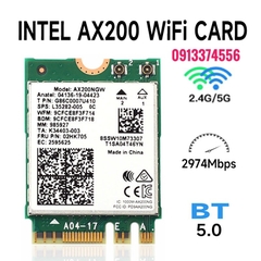 Card Intel Wifi 6 AX200 M.2 NGFF 2.4G/5G 3000Mbps bluetooth 5.2