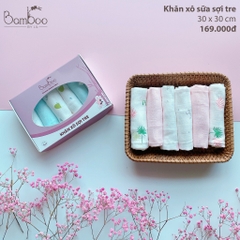 khăn xô sợi tre bamboo hộp tím