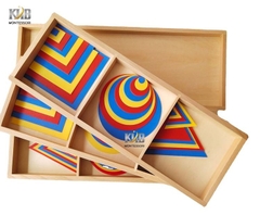 Hình đang đồng tâm , giáo cụ montessori PVC Circles & Triangles and Squares