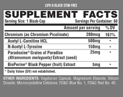 Viên Uống Đốt Mỡ An Toàn Nutrex Lipo-6 Black Stim-free 60 Viên