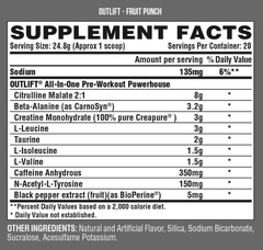 Sữa tăng sức mạnh Nutrex Outlift PreWorkout - 3 mùi, 20 servings