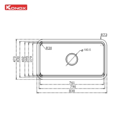 Chậu rửa KONOX Workstation Sink Dekor 8347SU