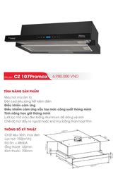Hút Mùi Âm Tủ Canzy CZ-107 PROMAX