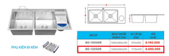 Chậu Rửa 2 Hộc Cánh Chờ B-GEM BG-12050R