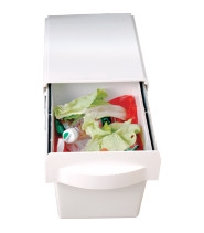 Thùng Rác Đơn Âm Tủ, Ray Âm Giảm Chấn ROXANA - R018