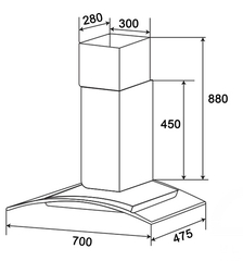 Máy Hút Mùi KAFF KF-GB702