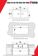 Chậu Rửa PONA TOE1-N200/Metallico