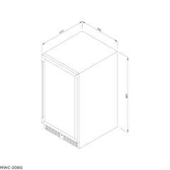 Tủ Rượu Âm Tủ Malloca MWC-20BG