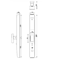 Khóa Điện Tử HUBERT HB CN39 STYLE B GRAY