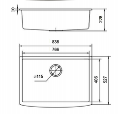 Chậu rửa KAFF GRANITE KF-3322QD