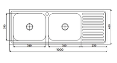 Chậu rửa KAFF KF-P10046