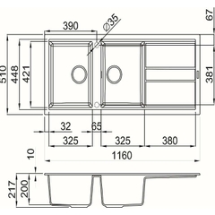 Chậu Rửa Malloca BIANCO K-50062 (nano)
