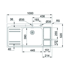 Chậu Rửa FRANKE LAX 211 W 45 (127.0299.850)