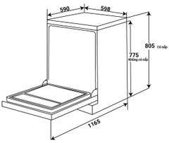 Máy Rửa Chén KAFF KF-SBL775B NEW PLUS