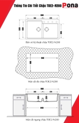 Chậu Rửa PONA TOE2-N200/Bianca